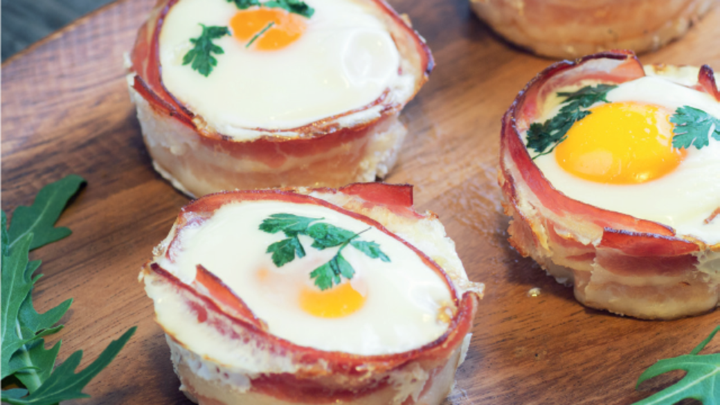 Cute bacon cheese egg muffin cups in just 15 minutes
