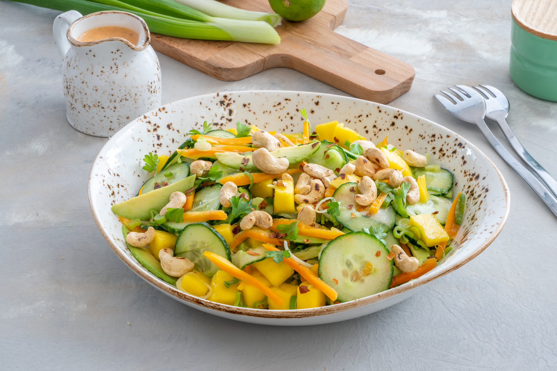 Salat Mit Curry Dressing