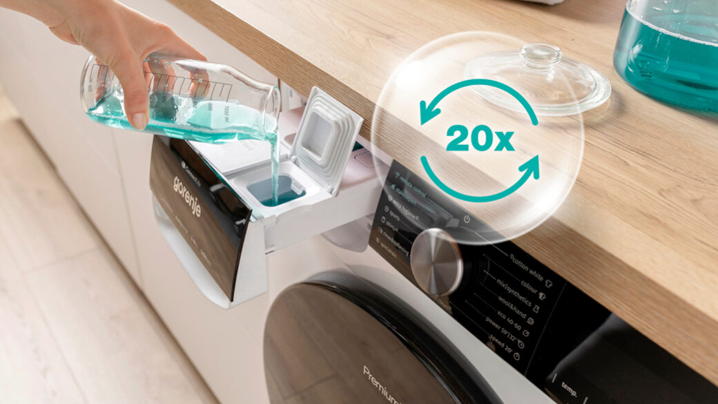 Gorenje washing machine with AutoDosing feature highlighted